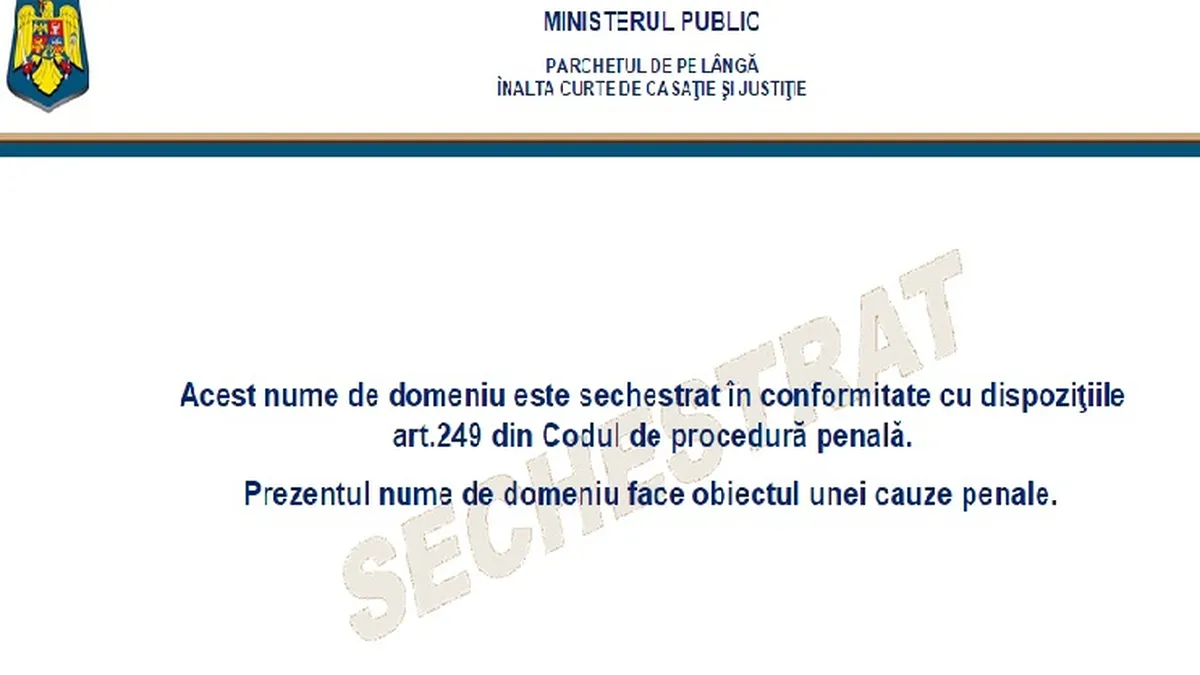 Site popular de filme din Romania, pus sub sechestru