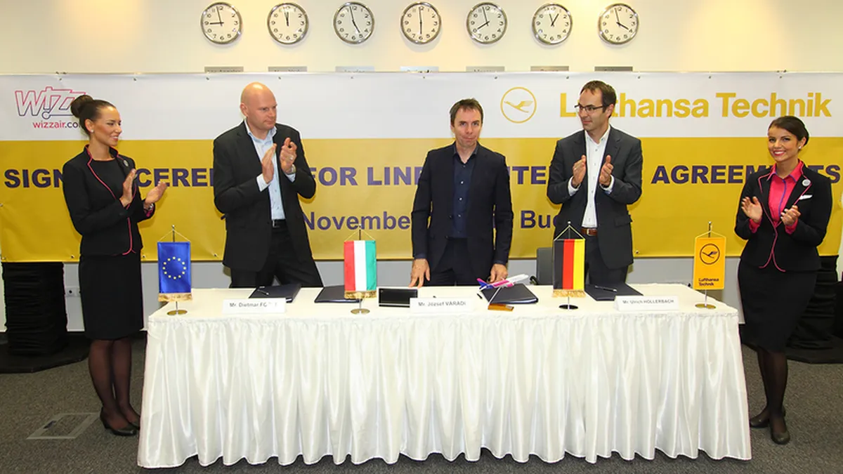 Wizz Air va asigura inca 8 ani servicii de mentenanta pentru Lufthansa in Romania, Slovacia si Ungaria
