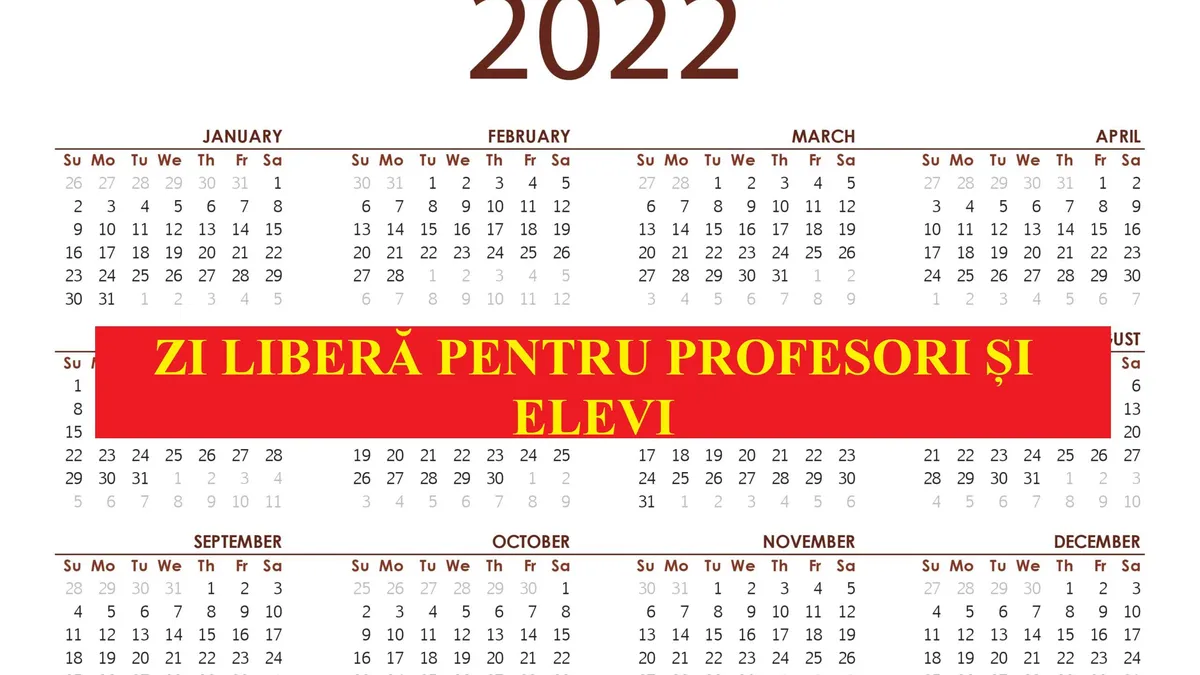 Guvernul oferă elevilor și profesorilor o zi liberă! Când se vor bucura românii de o „vacanță”