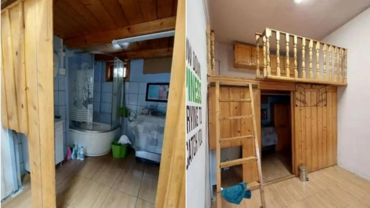 O garsonieră din Cluj a uimit toți românii. Deși are patul deasupra băii și doar 14 metri pătrați, ea se închiriază la un preț exorbitant