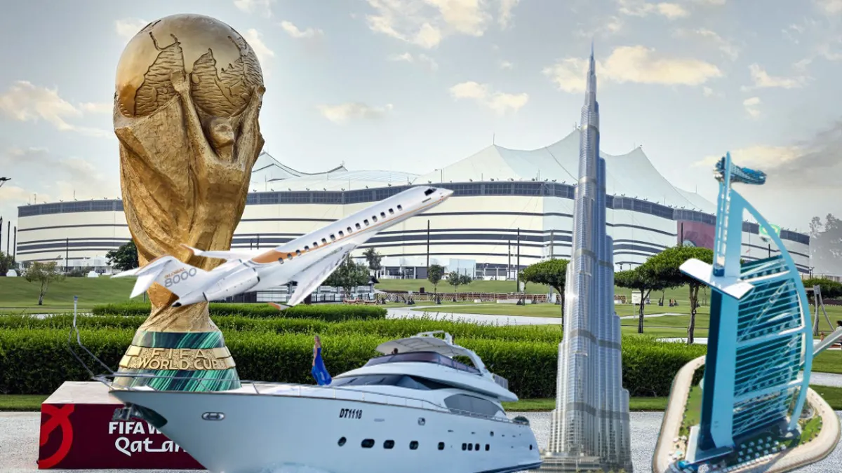 Cine se îmbogățește în urma Campionatului Mondial 2022 din Qatar? Avioane private, yachturi de ultra lux și cazări de căteva zeci de mii de euro pe noapte!