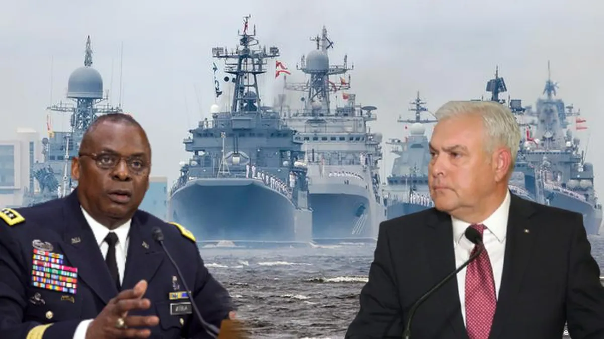 Situația de securitate de la Marea Neagră, din nou în prim-plan! Discuție între ministrul Apărării din România și secretarul apărăii din SUA