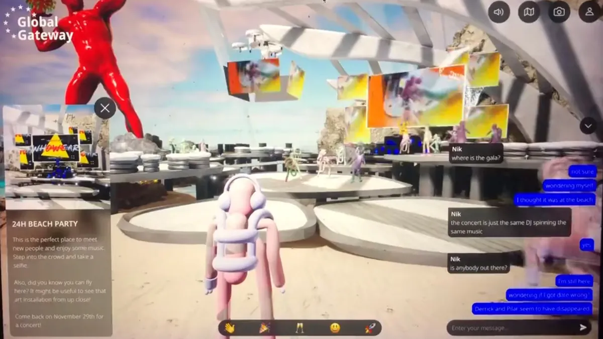 La petrecerea Comisiei Europene din metavers au fost doar 5 oameni. Investiția a fost de 387.000 de euro