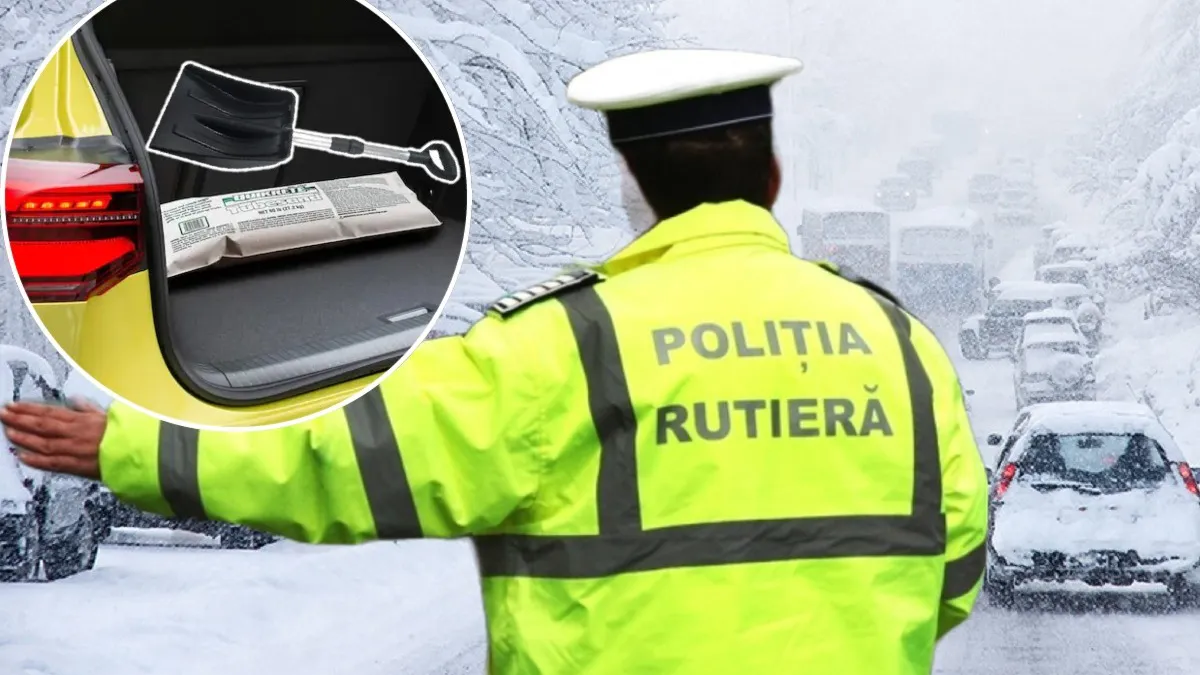 Cod rutier 2023. Accesoriile care nu trebuie să-ți lipsească din portbagaj pe timp de iarnă. Amenda poate ajunge până la 3000 de lei