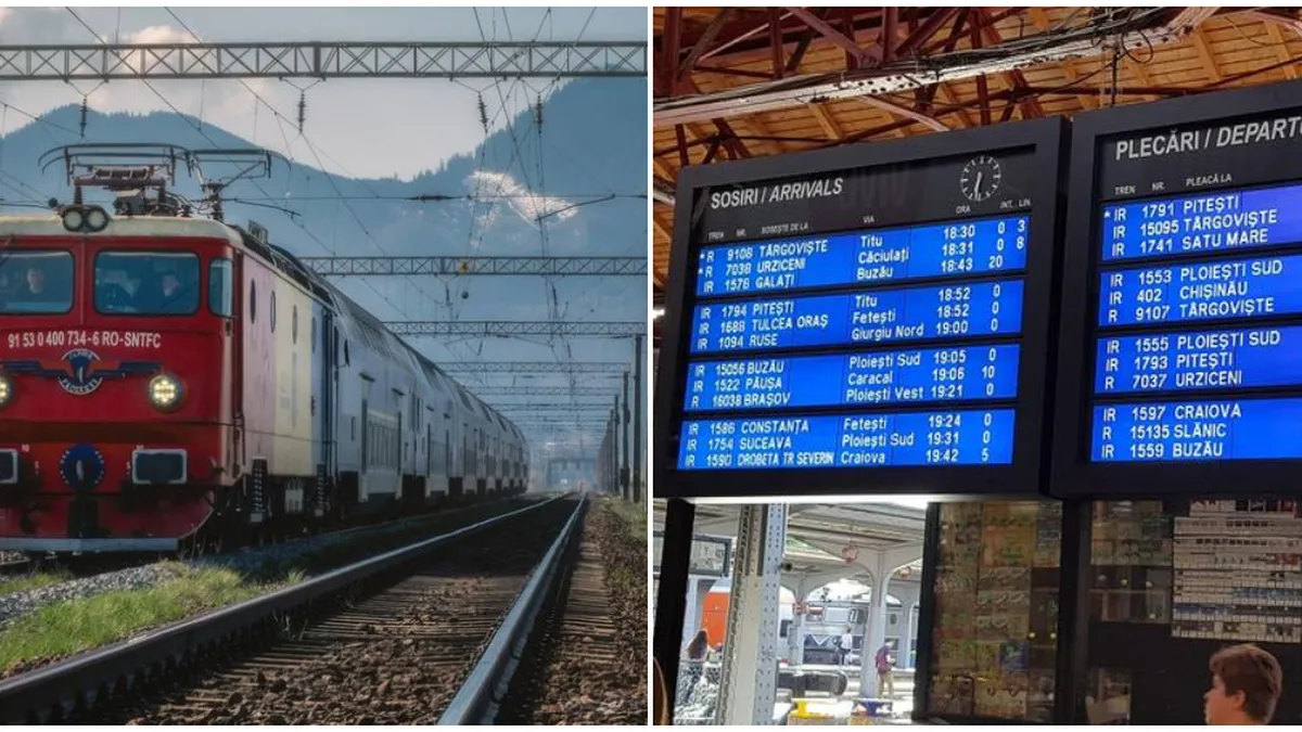 Probleme în circulația trenurilor CFR! Cursele călătorilor sunt afectate de vântul puternic