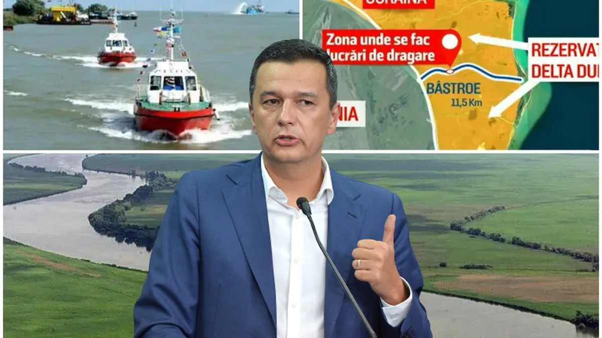Sorin Grindeanu nu iartă ucrainenii! Ministrul Transporturilor este gata să facă dreptate în scandalul lucrărilor de dragare de pe Bâstroe și Chilia