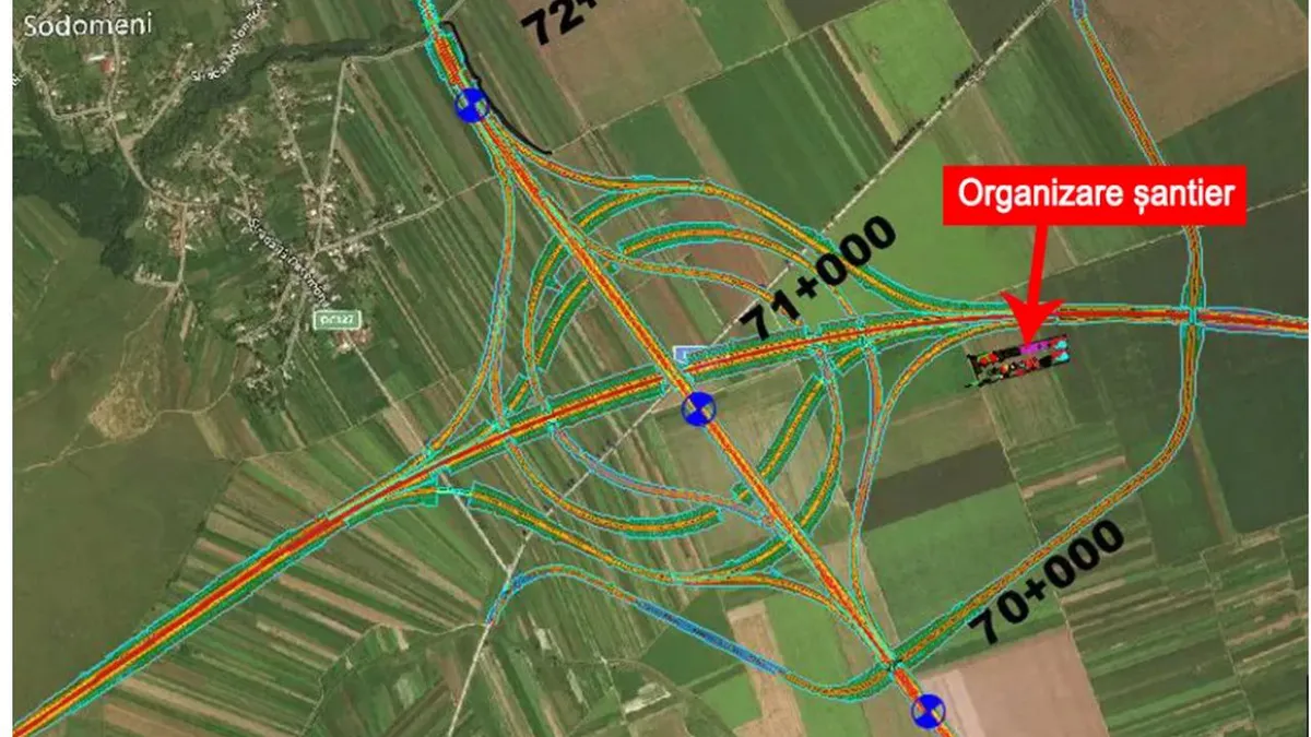 Nod rutier de dimensiuni enorme între autostrăzile A7 și A8. Va muta un întreg drum județean