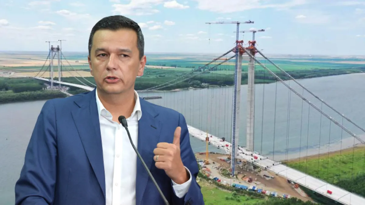 Sorin Grindeanu taie în carne vie! Ce se va întâmpla cu lucrările la cel mai controversat pod din România