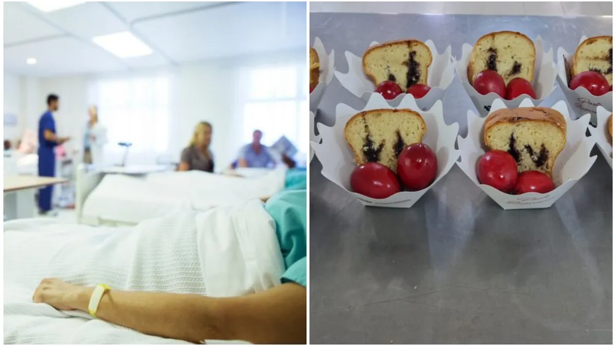 Un spital din România oferă un meniu special de Paște. Pacienții vor primi cozonac, sarmale, friptură și ouă roșii