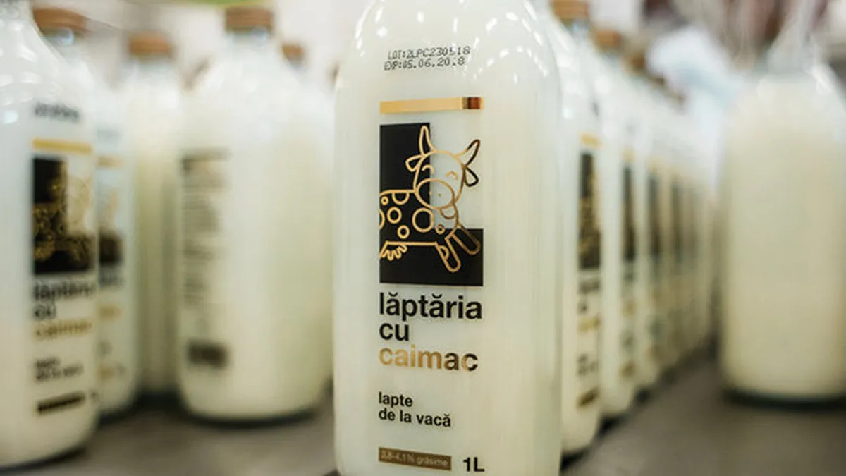 Diferență de 1 leu la o distanță de 350 de metri. Aceeași sticlă de lapte „Lăptăria cu Caimac” cu două prețuri diferite. Ce spun reprezentanții supermarket-urilor