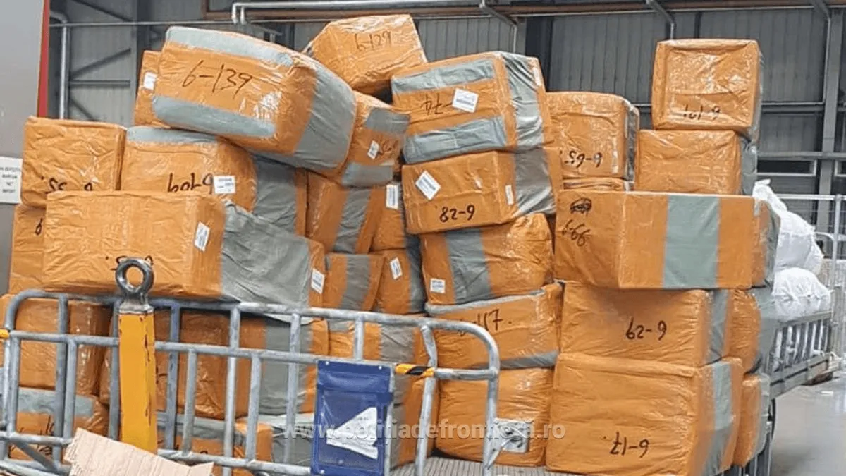 Marfă în valoare de 2 milioane de euro, susceptibilă de a fi contrafăcută în China, confiscată de Poliția de Frontieră pe Aeroportul Otopeni