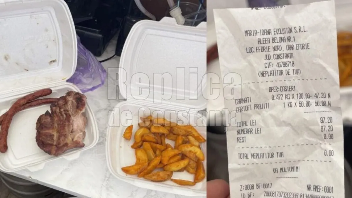 La un restaurant normal din Eforie Nord o porție de cartofi prăjiţi costă 50 de lei. Prima explicaţie a patroanei: O greşeală!