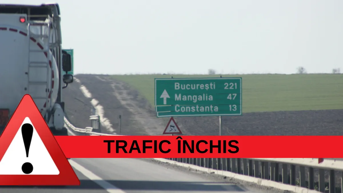 Pasajul A2 București – Constanța va fi închis pe timpul nopții. Care sunt motivele și cât durează restricțiile