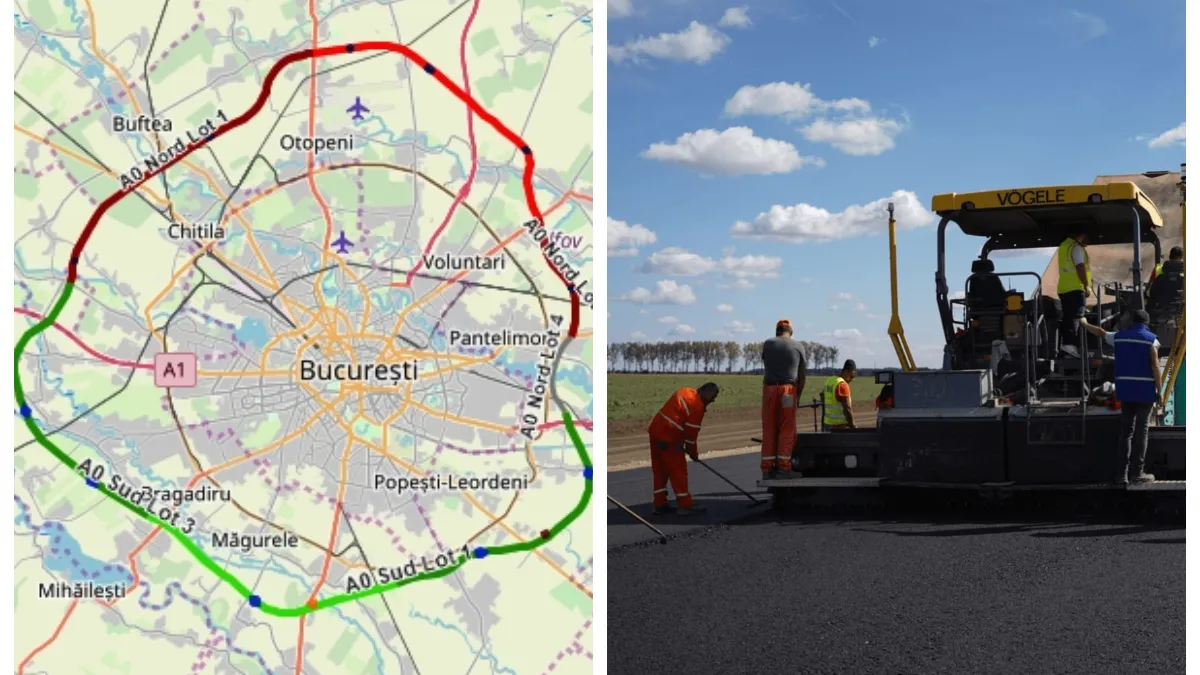 VIDEO - În stadiu se află lucrările de pe Autostrada București Nord, care va avea inaugurarea la toamnă. UMB pregătește devierea circulației de pe DN1