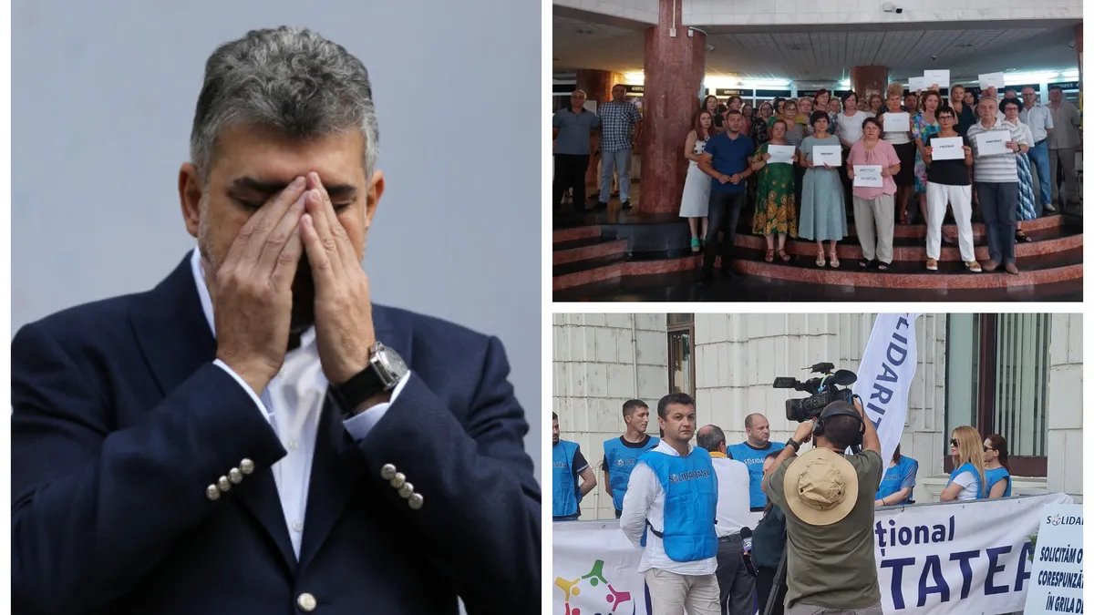 Proteste masive în România. Angajații ANAF au intrat în grevă. Provocare pentru premierul Marcel Ciolacu