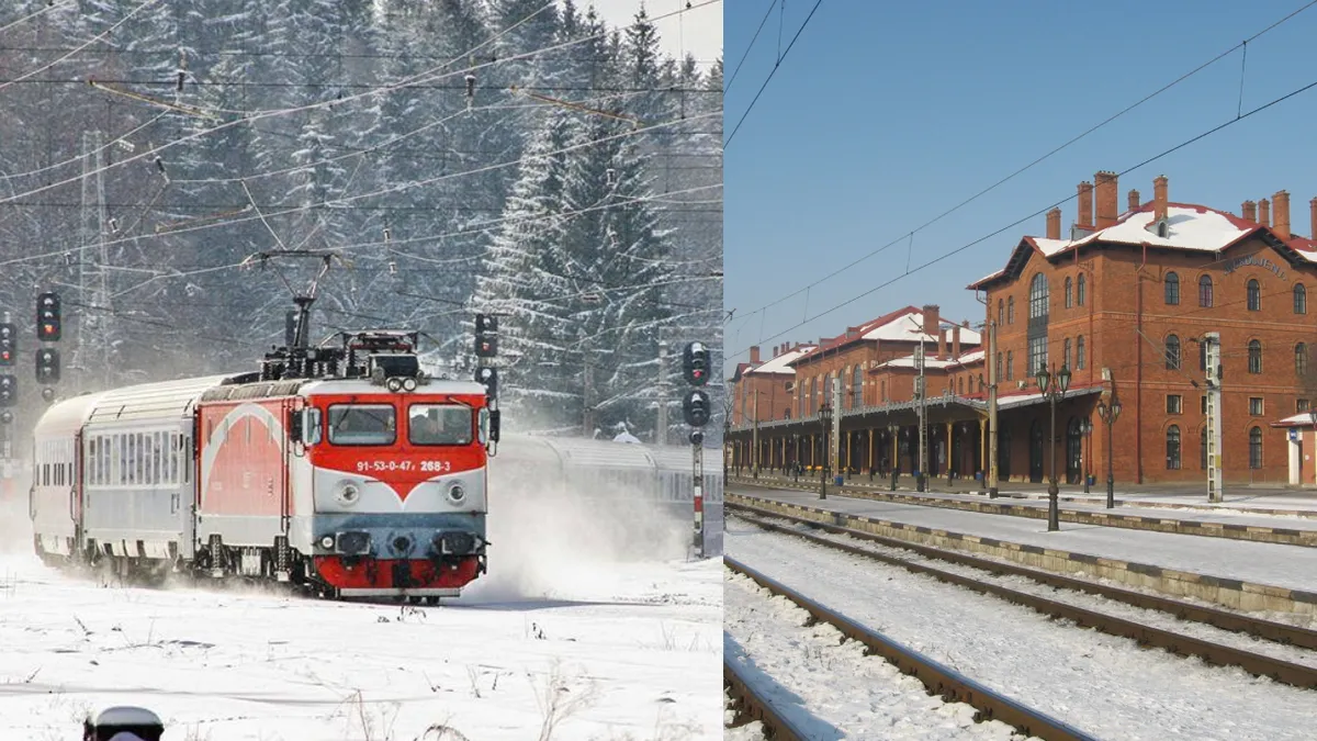 Mai multe trenuri nu circulă astăzi din cauza viscolului. Ce rute sunt suspendate