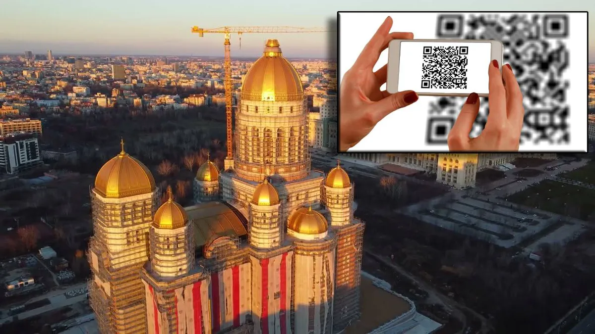 Este oficial! Catedrala Mânturii Neamului a pus un cod QR deasupra acesteia pentru cei care doresc să facă donații!