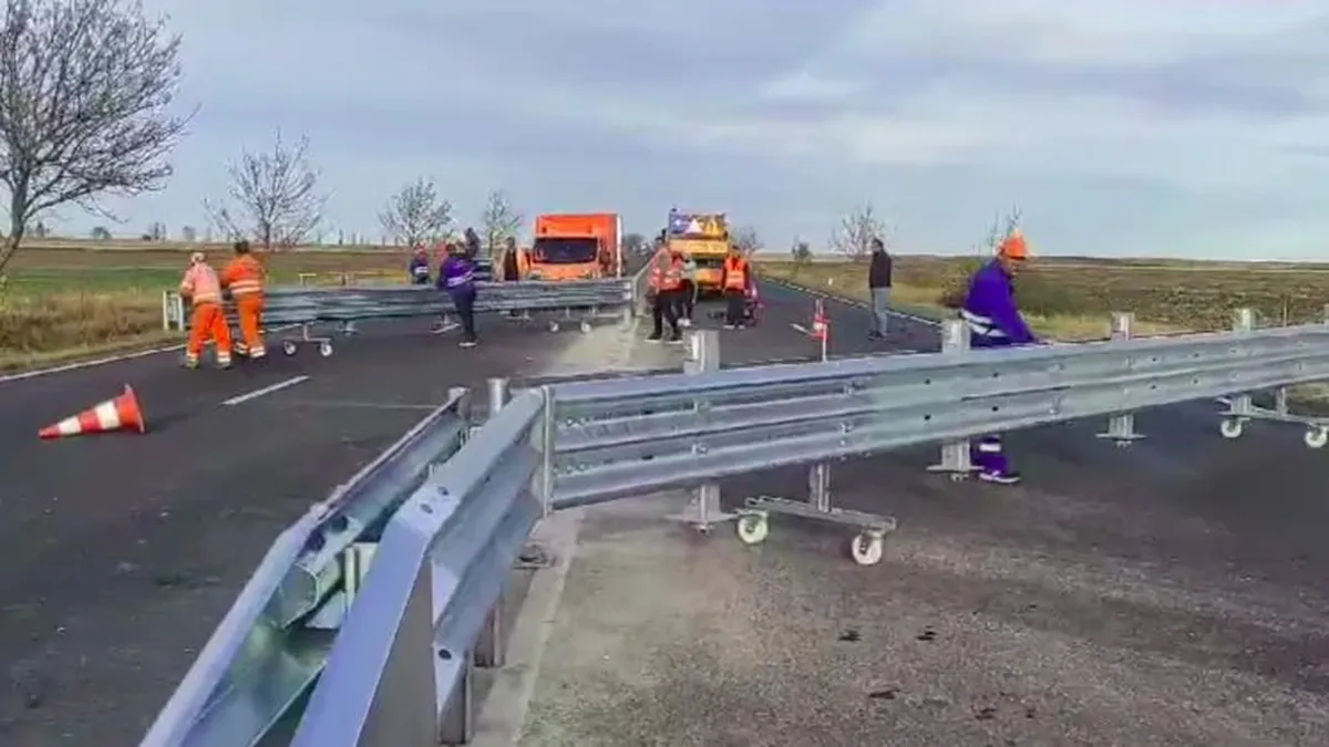 Directorul CNAIR confirmă debutul unor lucrări unice pe DN2. Se montează primul sector de parapet mobil