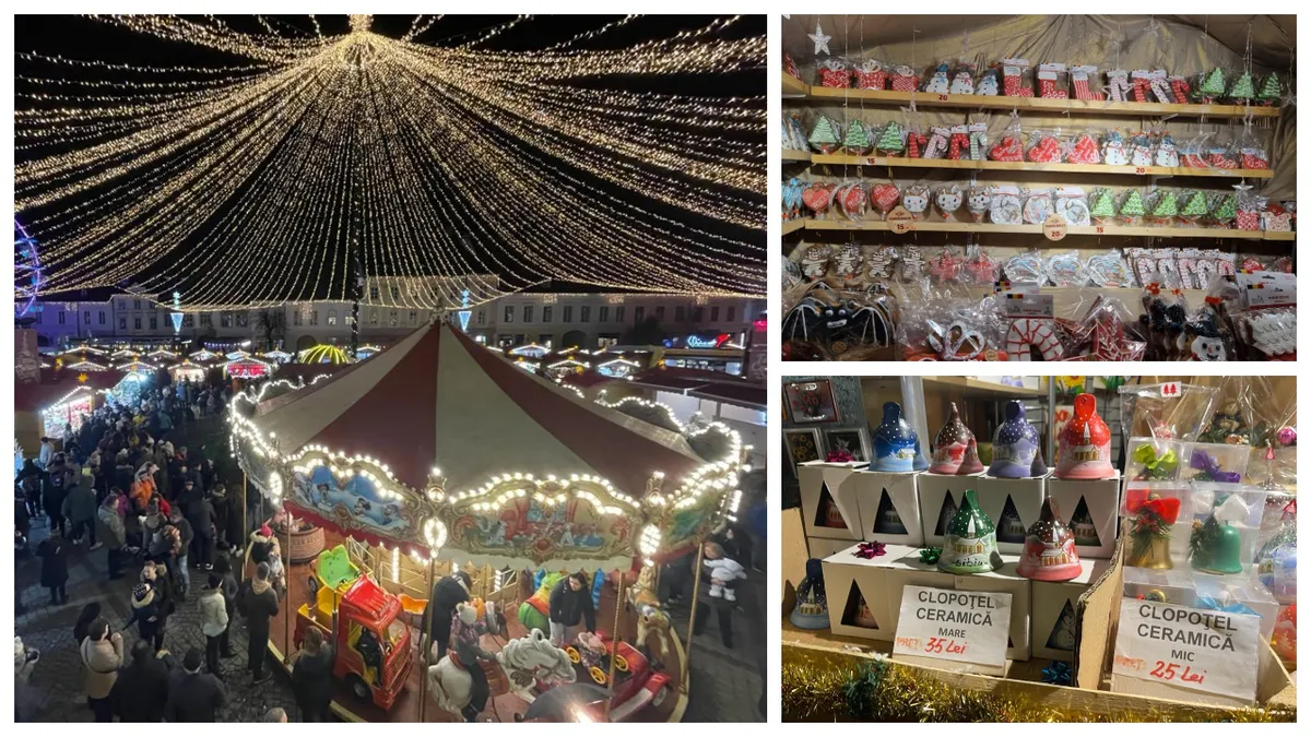 Magia Crăciunului în Sibiu. Mii de vizitatori la târg, care sunt preţurile principalelor atracţii