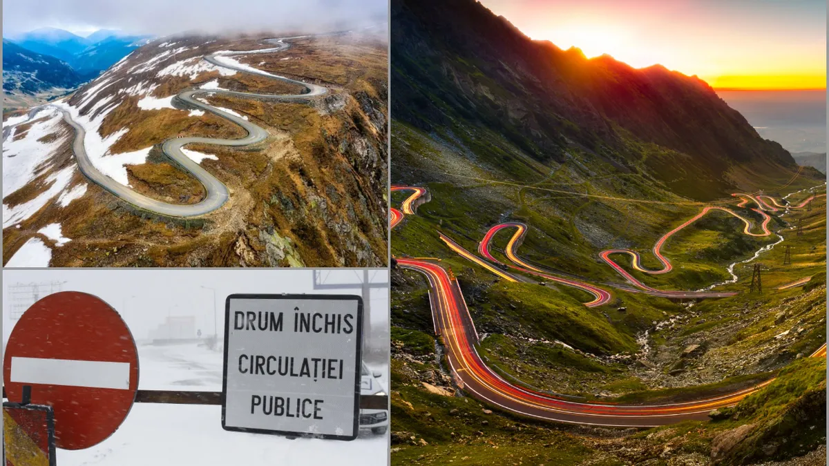 Se închide circulația pe Transfăgărășan și Transalpina! CNAIR anunță de când nu mai putem circula pe cele mai spectaculoase drumuri montane