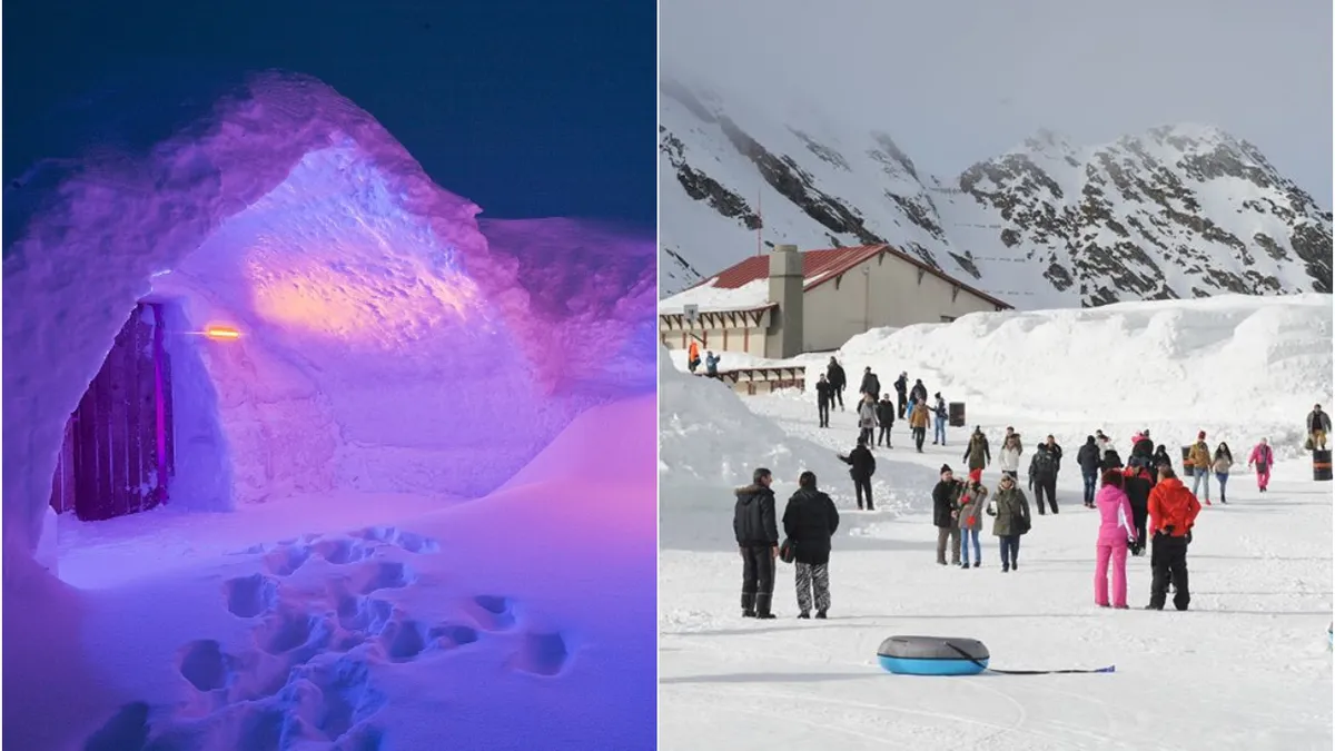 Hotelul de Gheață de la Bâlea Lac s-a deschis! Iată ce pot admira turiștii