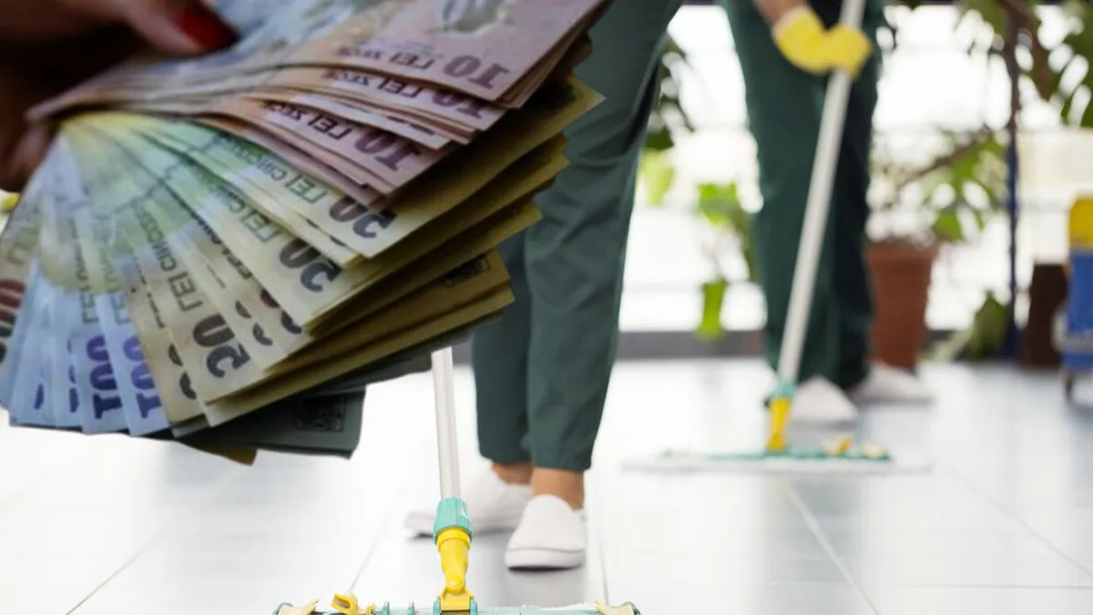Cât mai câștigă pe final de 2023 personalul de servicii de curățenie