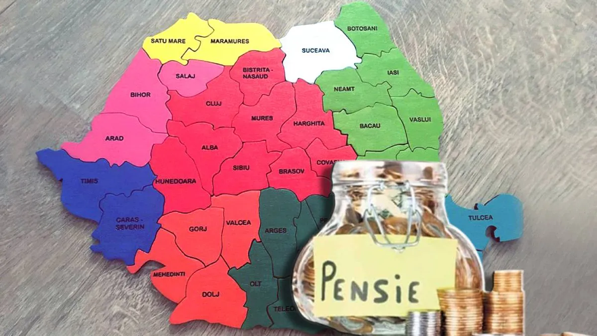 Județele cu cele mai mici pensii din țară! Diferențe și de 1000 de lei între acestea!