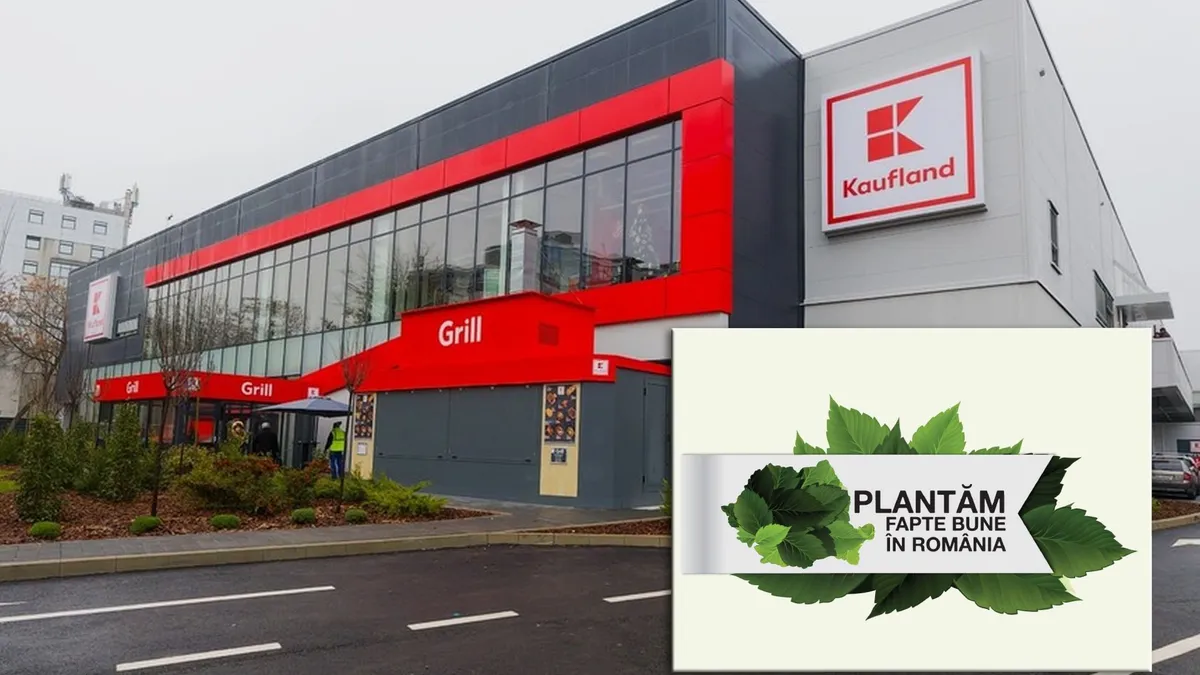 Premieră: Kaufland inaugurează primul magazin cu o mini-pădure urbană în parcare! Retailerul atinge numărul de 173 de magazine la nivel naţional