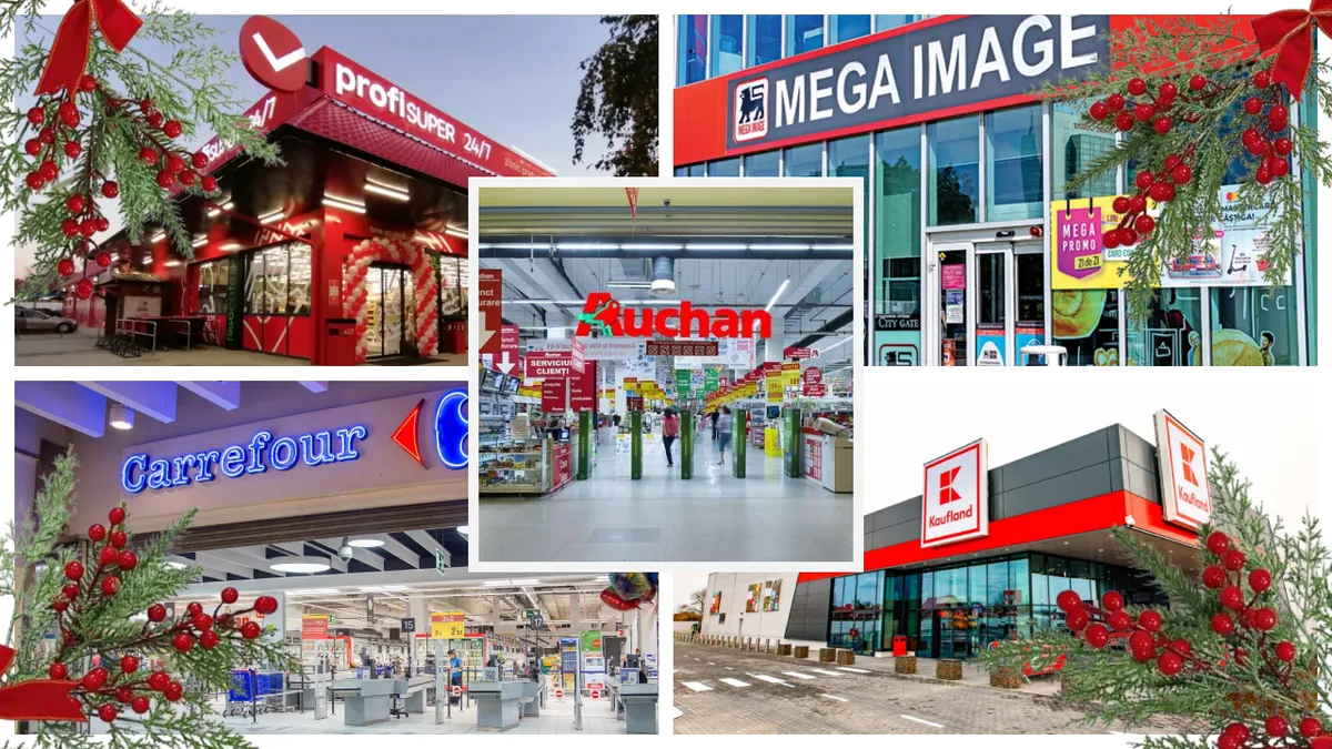 Programul marilor magazine de sărbători! Iată ce supermarket-uri vor fi deschise pe 25 decembrie, de Crăciun
