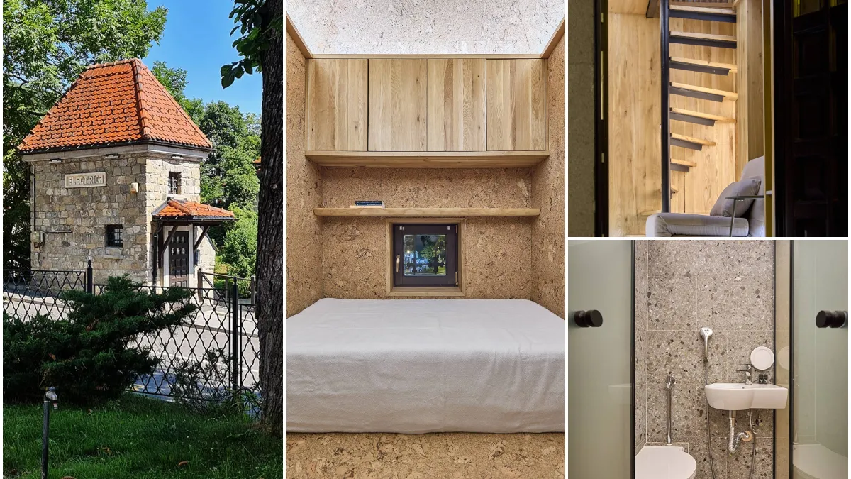 Un cuplu de români și-a amenajat o căsuță de vacanță, la Sinaia, într-un fost transformator de electricitate. Locuința, de doar 11 mp, este o veritabilă bijuterie