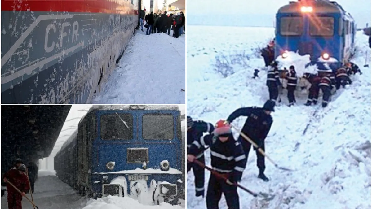 „Campionat” de întârzieri la CFR. Lista curselor anulate. Multe șine de cale ferată s-au rupt din cauza vremii