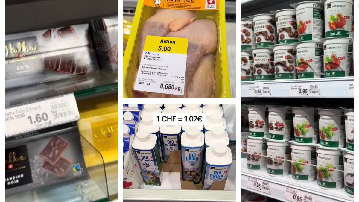 O româncă a filmat preţurile dintr-un supermarket din Elveţia. Cum arată mercurialul TikTok pentru 10 produse