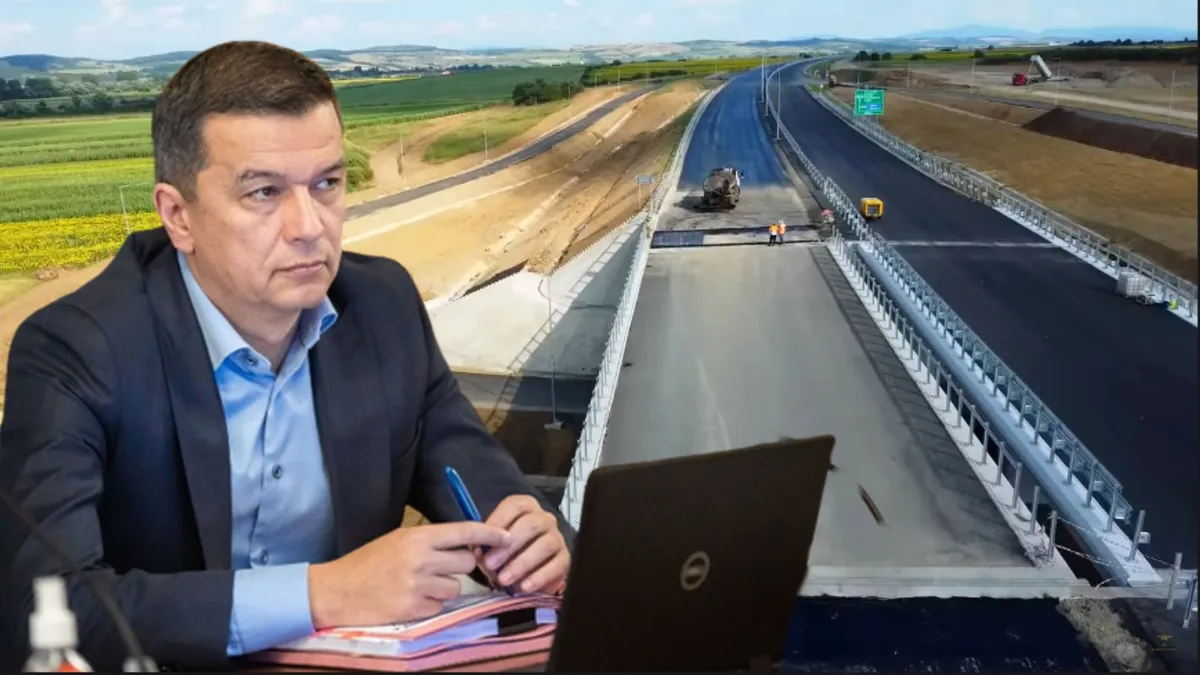 Avansează lucrările pe cea mai așteptată autostradă din ultimii 30 de ani! Sorin Grindeanu: „Se va putea circula pe acest lot până la sfârșitul anului”