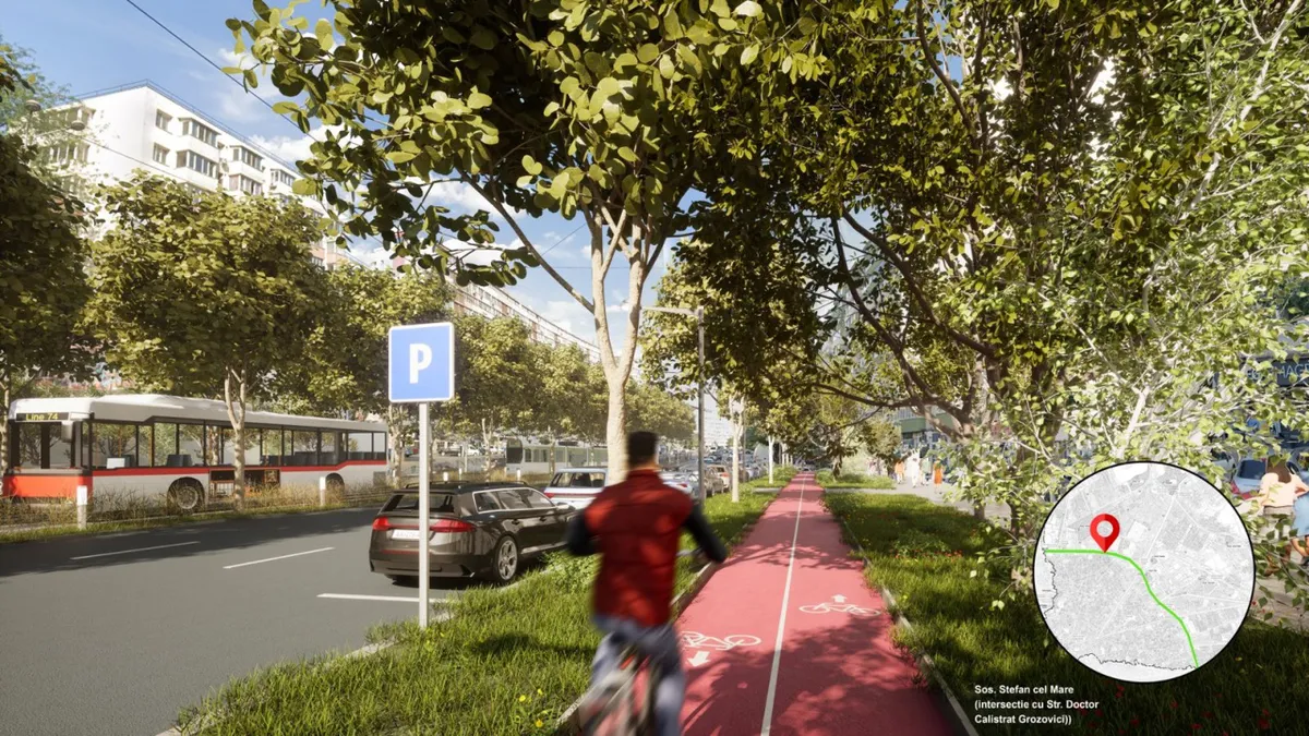 Cum vrea Primăria Sectorului 2 să reorganizeze Șoseaua Mihai Bravu și Șoseaua Ștefan cel Mare. Sunt în plan 36 de kilometri de piste de biciclete