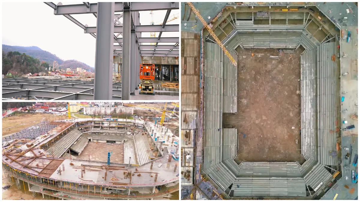 Video. Cum evoluează lucrările la cea mai mare sală polivalentă din țară? Când va fi gata investiția de 72 milioane de euro