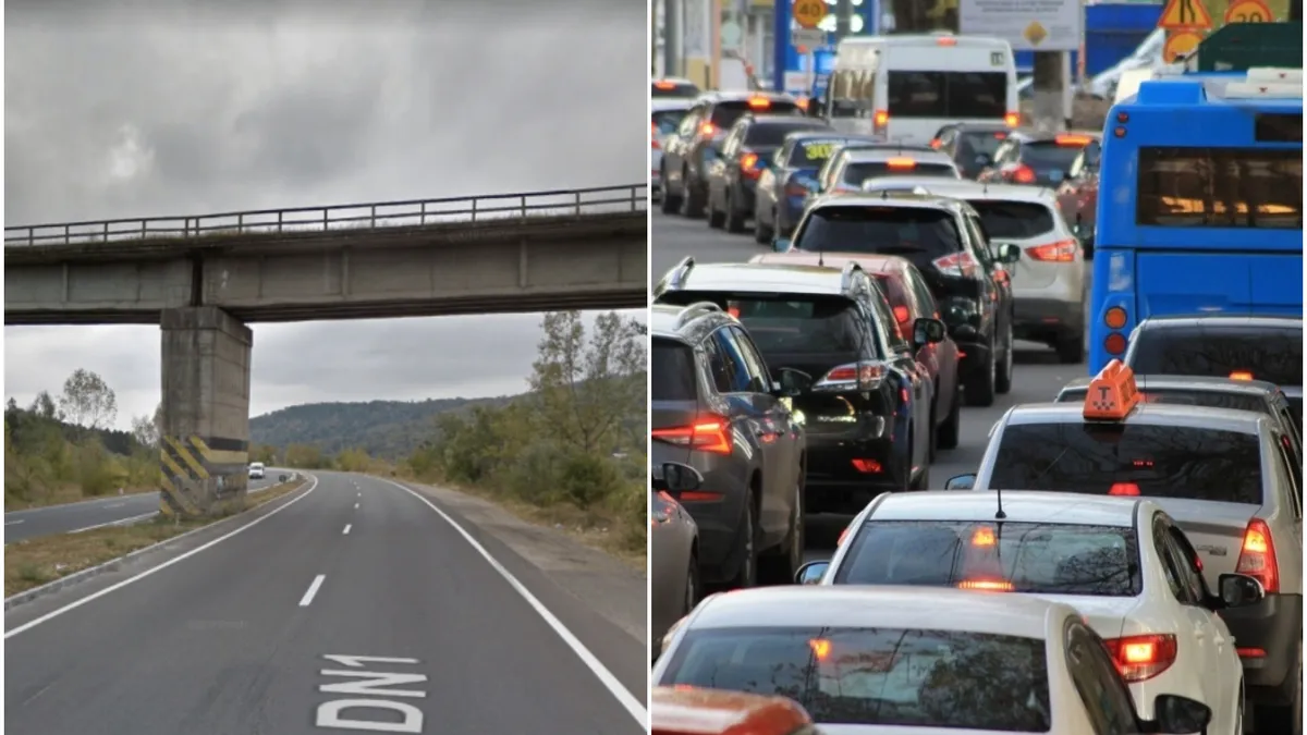 Se închide circulația pe DN1 în zona Câmpina. CNAIR anunță șoferii care sunt rutele ocolitoare