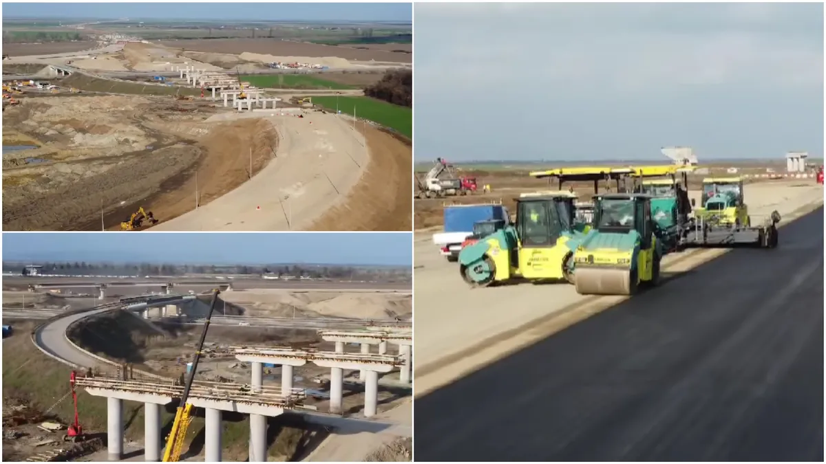 Autostrada Moldovei. Impresa Pizzarotti, mobilizare impresionantă pe lotul 1. Italienii au instalat deja grinda cu numărul 100