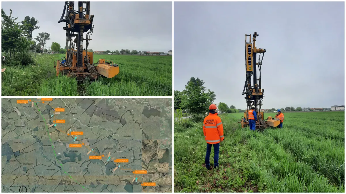 CNAIR anunță că au început forajele geotehnice pentru drumul expres București-Târgoviște. Când ar putea fi gata Valahia Express