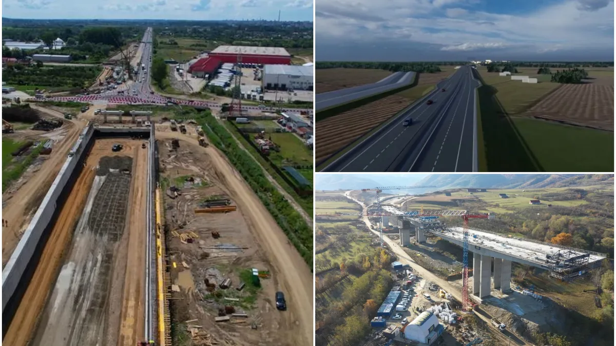 Circulație îngreunată pe A1 până la finalul lunii. Se montează grinzile la nodul rutier de la Bascov pe lotul Pitești - Curtea de Argeș