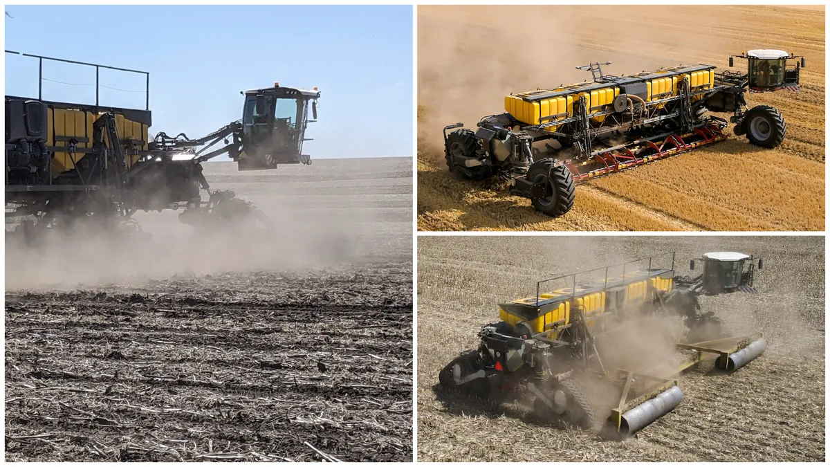 Gigantul, cel mai mare utilaj agricol din lume, a ajuns și în România. Unde va fi folosită mașinăria de peste 1.100 de cai putere