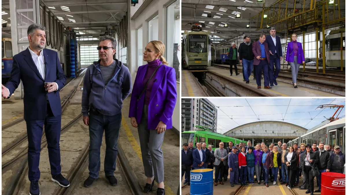 Marcel Ciolacu şi Gabriela Firea, în vizită la depoul Dudeşti cu ocazia zilei de 1 Mai. „Românii vor ajunge cei mai bine plătiţi angajaţi din această parte a Europei!”