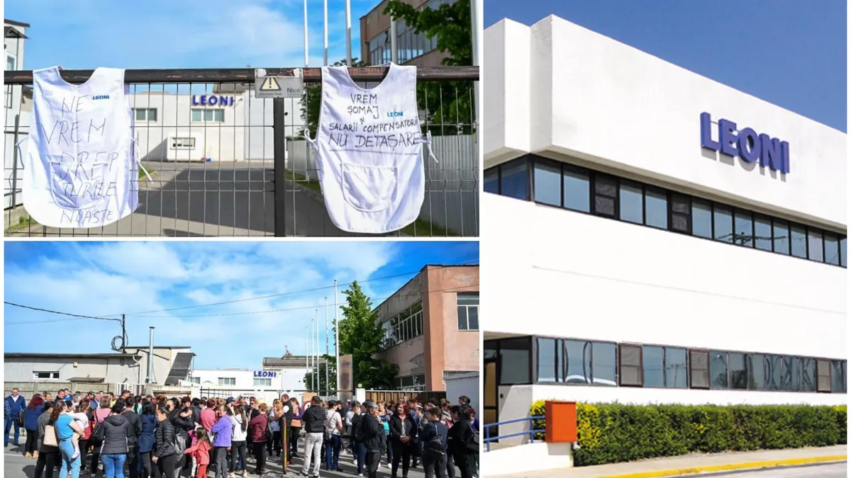 Protest de mare amploare la fabrica Leoni din Luduș, care va fi închisă. 200 de angajați acuză că nu le sunt respectate drepturile sociale