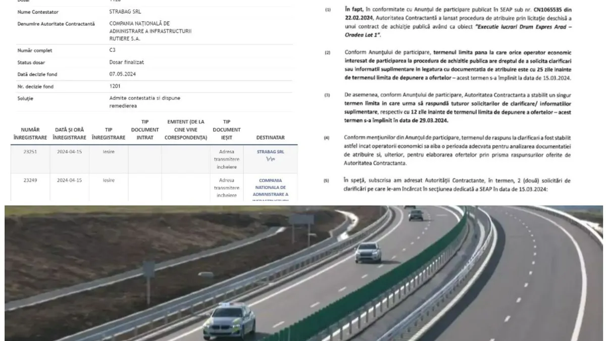 Strabag câștigă la CNSC contestația pentru Drumul Expres Oradea-Arad. CNAIR face pe 9 mai mișcarea momentului în România