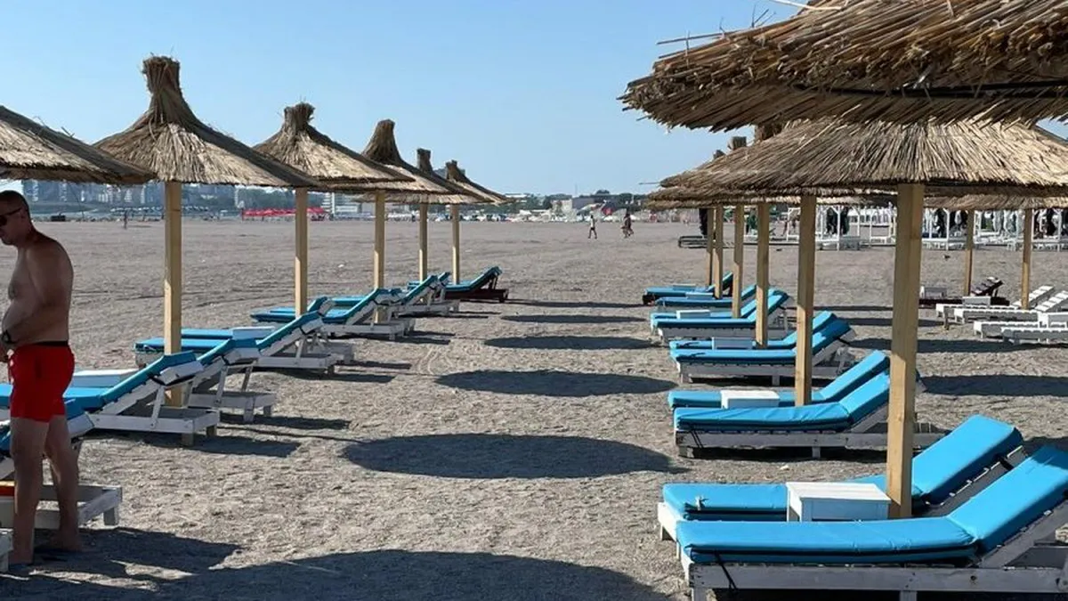 Care e plaja din România unde turiștii plătesc doar 15 lei pe șezlong pe zi. E cel mai ieftin loc la acest capitol