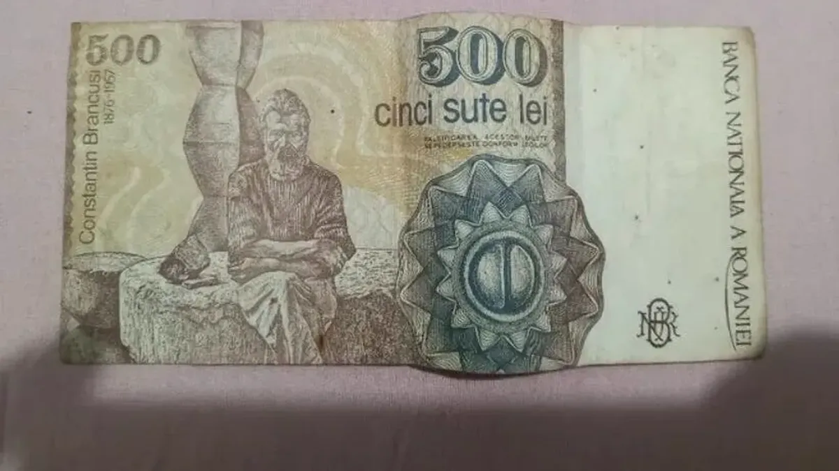 Prețul incredibil cerut pentru o bancnotă de 500 de lei! Este veche de 33 de ani și este visul oricărui colecționar