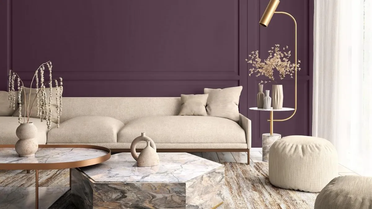 Purple Basil este culoarea anului 2025 în materie de design interior VIDEO