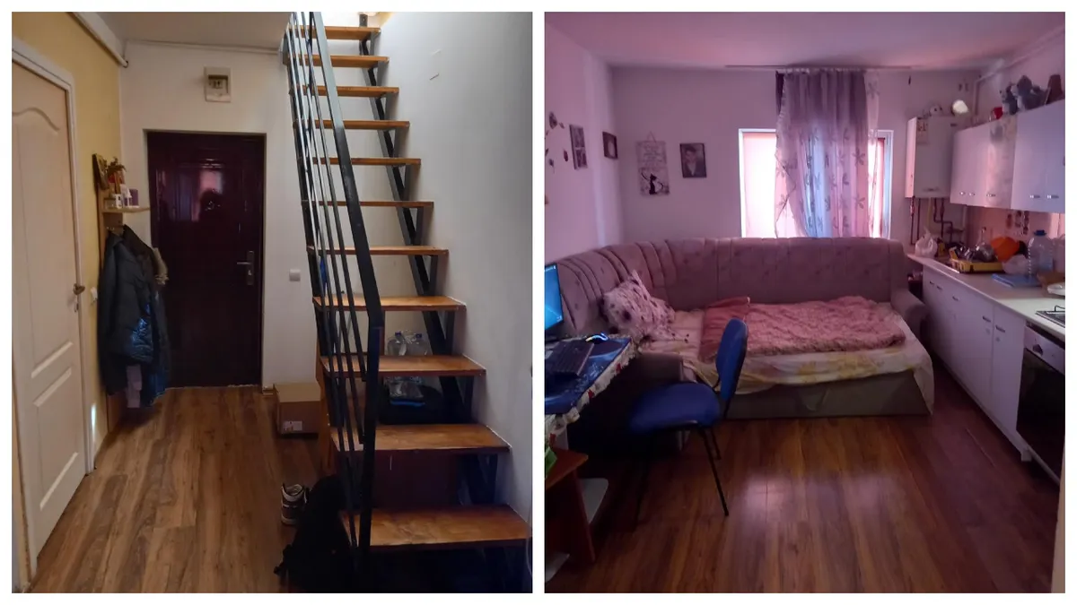 Cum arată apartamentul scos la licitație de ANAF. Are două camere și se află în Brașov