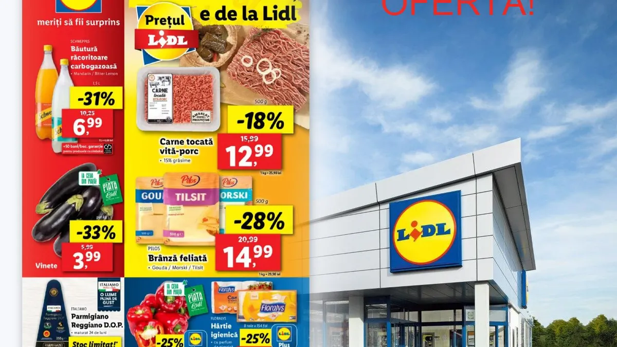 Oferte catalog Lidl 7 octombrie. Începe săptămâna cu cele mai mici prețuri în România