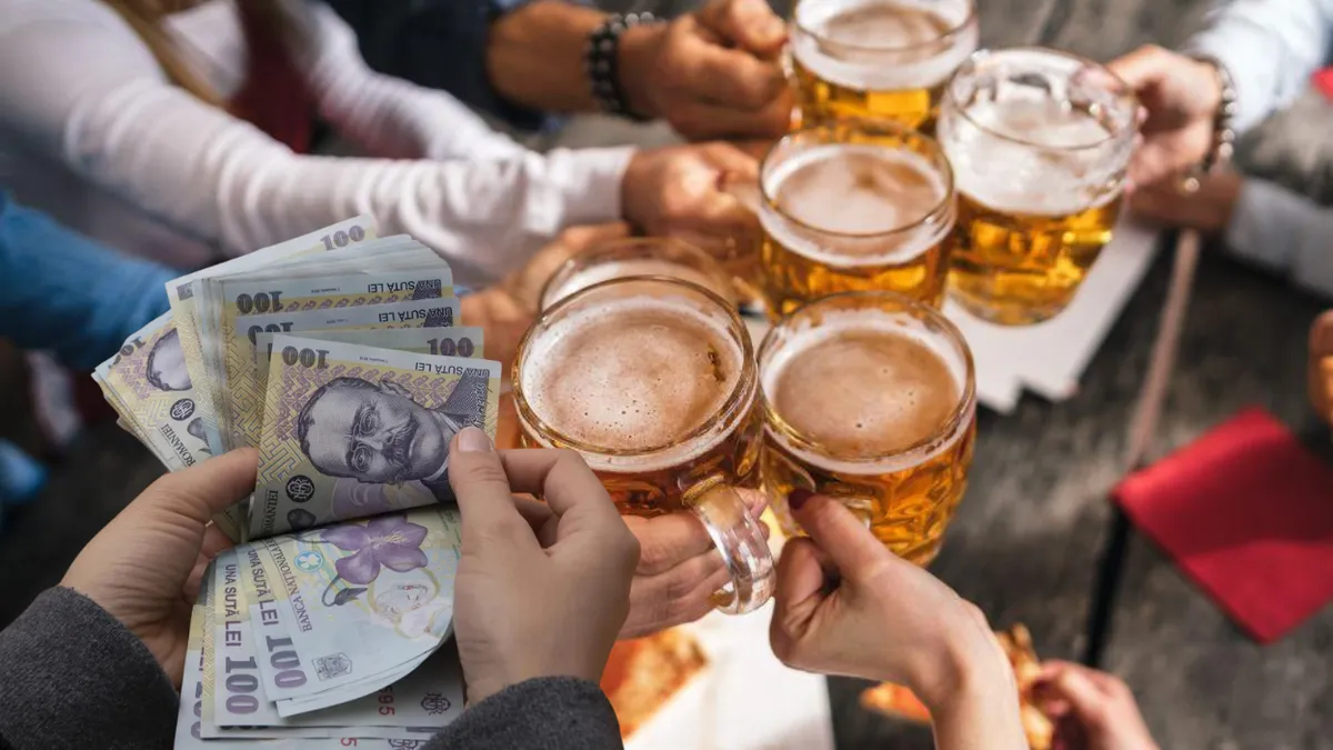 Accizele la bere explodează. Guvernul renunță la ajustarea cu inflația și anunță majorări de 4,3% pentru 2024 și 5% pentru 2026