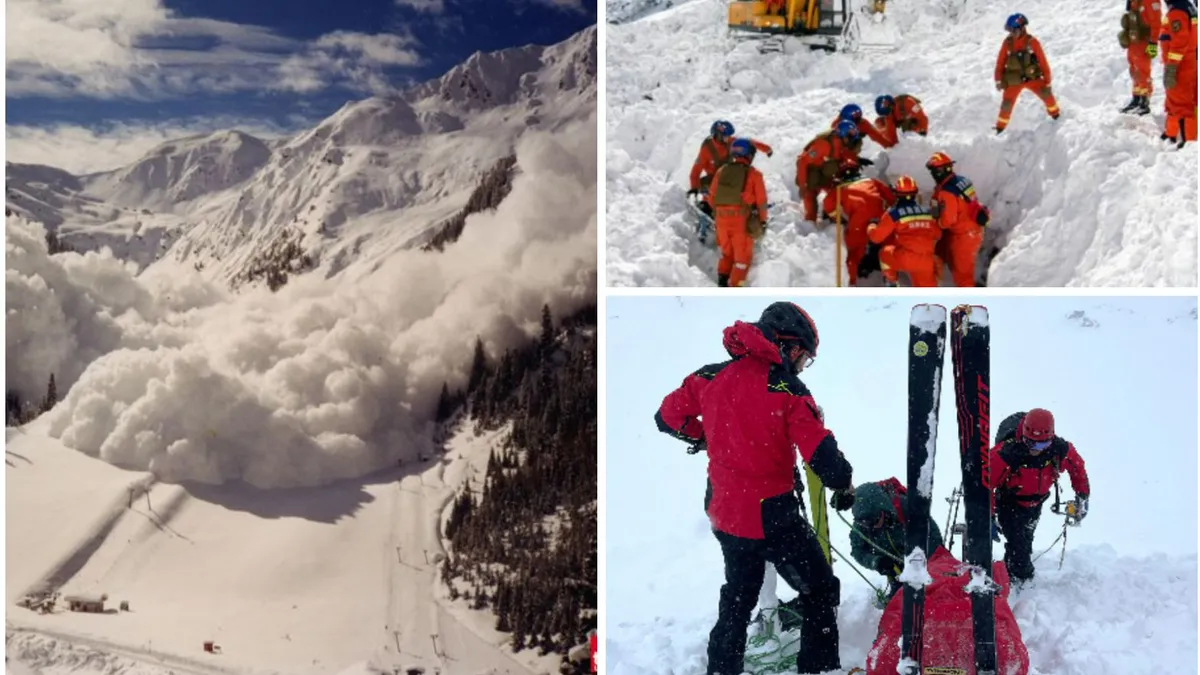 Ultimă oră! Avalanșă puternică la Bâlea Lac. O femeie a fost complet îngropată sub zăpadă